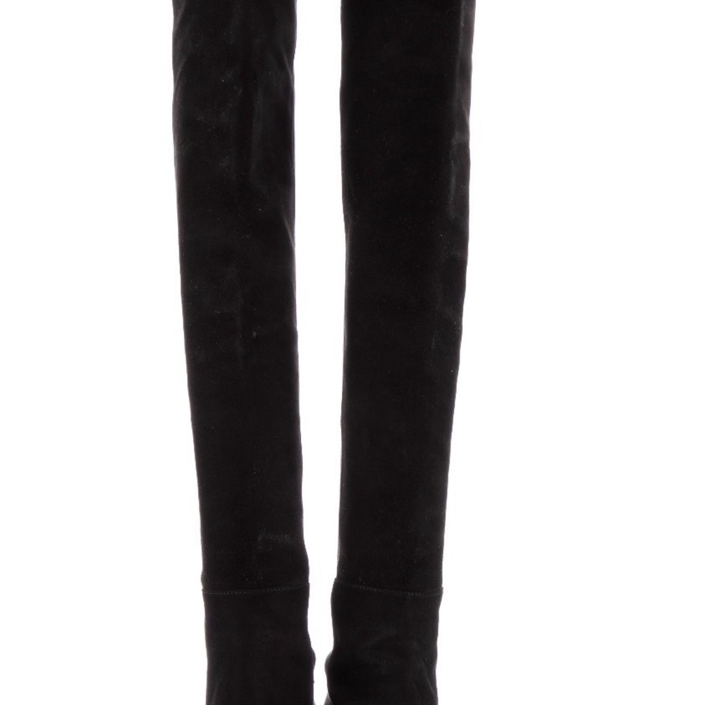 Stuart Weitzman Sleek Black Over-the-Knee Boots